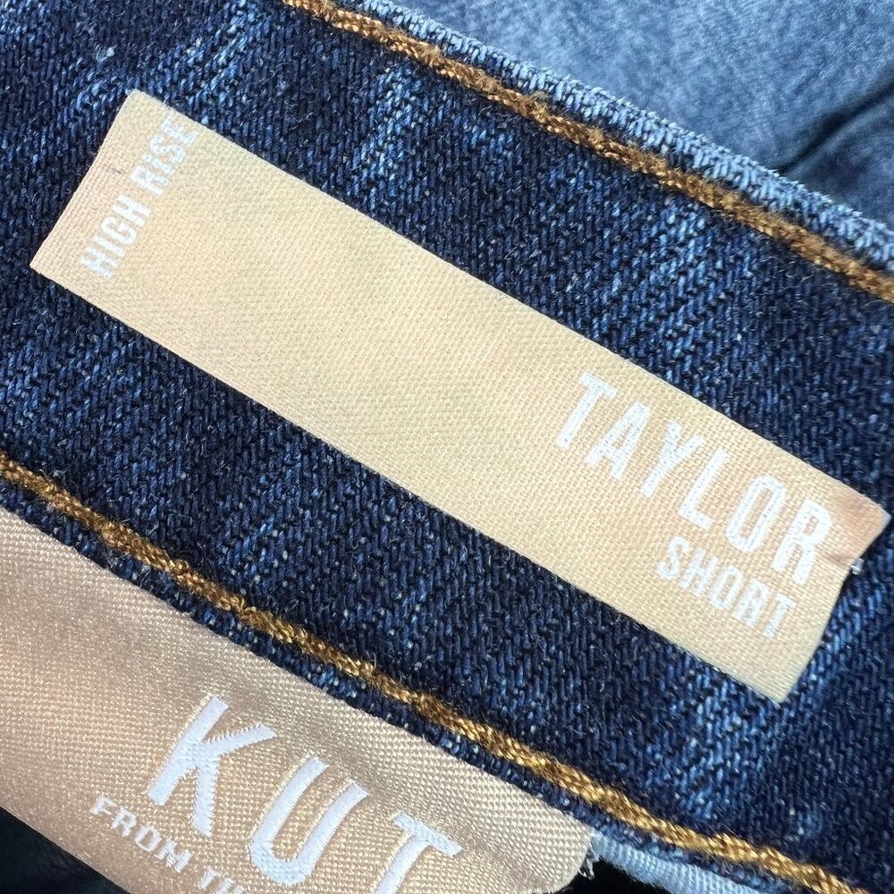 Kut From The Kloth Jean Short Women 36* Taylor High Rise Blue Denim Jorts Tag 14 - Picture 5 of 15